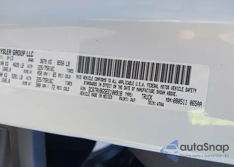 2014 Ram Promaster 1500 from USA, damaged, VIN 3C6TRVBG5EE100918